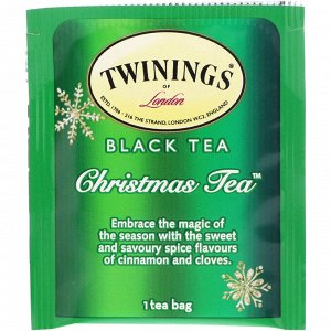 Twinings, Christmas Tea, черный чай, 20 чайных пакетиков, 40 г (1,41 унции)