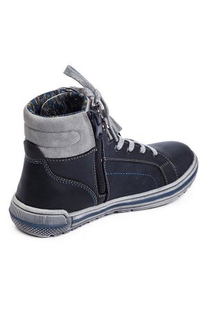 #78251 Ботинки темно-синий,серый