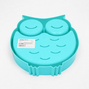 Миска для кошек ПИЖОН, медленное кормление, 16 х 15 х 3 см, синяя
