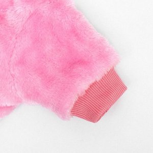 Комбинезон "Зайка" с капюшоном, размер 2XL (ДС 45 см, ОШ 45 см, ОГ 55 см), розовый