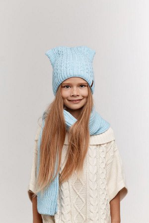 Детская шапка-киска с флисовым подкладом