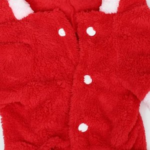 Новогодний костюм для животных "Олень", S (ДС 20, ОГ 32 см), красный