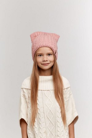 Детская шапка-киска с флисовым подкладом
