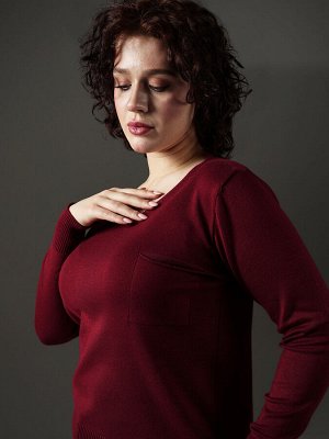 Джемпер. Цвет: Винный