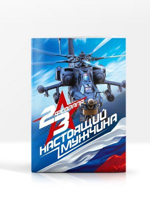 Подарочный набор, ежедневник А5, магнитные закладки и ручка «23 февраля»