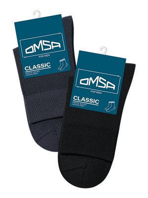 Носки мужские CLASSIC 202 Omsa, гладь всесезонные, средняя длина паголенка