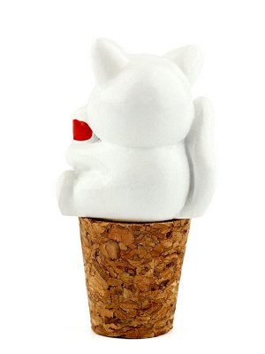 Пробка для вина «Котик с вином», 6×2.7 см