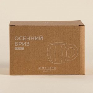 Кружка SL Home «Осенний бриз», 420 мл, доломит, белая