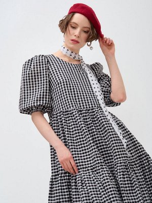 Платье с рукавами-буфами