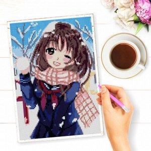 NR-179 Картина (Хиёри Сакура) Алмазная мозаика 29.5x20.5см, 25 цветов