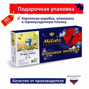 NR-104 Картина (На лугу с сачком) Алмазная мозаика 29.5x20.5см, 30 цветов