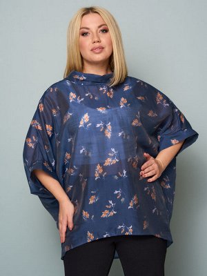 Блуза Шелк (синий)