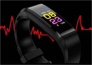 Смарт-браслет часы 115 плюс контроль артериального давления мониторинг сердечного ритма Смарт-Браслет фитнес-браслет