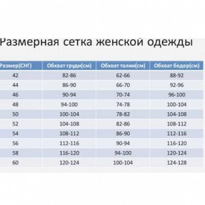 Размерная сетка