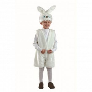 Карнавальный костюм «Заяц Ушастик», премьер-мех, размер 30