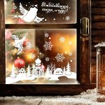 Наклейки витражные «Снегири»