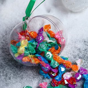 Конфеты в шаре с наклейками «От Деда Мороза», 60 г