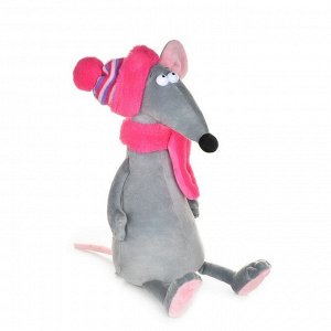 Мягкая игрушка «Крыска Лариска в шарфе и шапке», 28 см