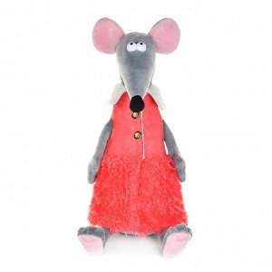 Мягкая игрушка «Крыска Лариска в красной жилетке» 28 см