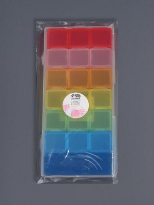 Органайзер для хранения мелочей, 21 ячейка, 19x8x2 см, МИКС