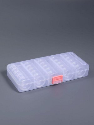 Органайзер для хранения мелочей, 25 баночек, 3.6 мл, 19x9.5x3.5 см, прозрачный