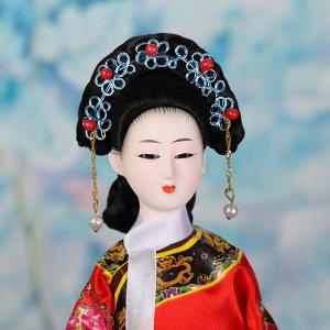 Кукла коллекционная "Китаянка в национальном платье с фонариком" 28х12,5х12,5 см