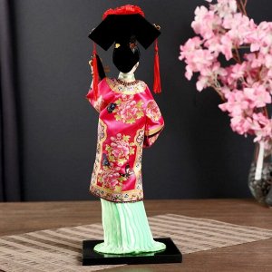Кукла коллекционная"Китаянка в национ. платье с муз.инструмен. - пипой"МИКС 32х12,5х12,5см