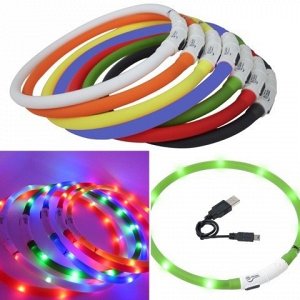 Ошейник LED c USB силикон 50 см