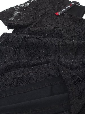 Платье коктейльное А-силуэта  Цвет:черный