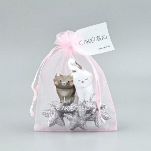 Мешок из фатина с термонаклейкой «С любовью», 11?16 см