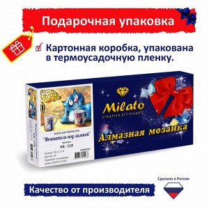 NR-128 Картина (Мечтатель под лампой) Алмазная мозаика 29.5x20.5см, 30 цветов