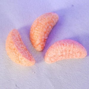 Фигурный сахар «Сладкого Нового года!» цитрусовые дольки со вкусом мандарина, оранжевые, 200 г