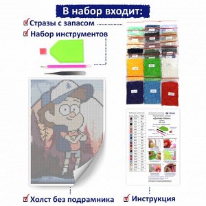 NR-182 Картина (Диппер Пайнс) Алмазная мозаика 29.5x20.5см, 20 цвета