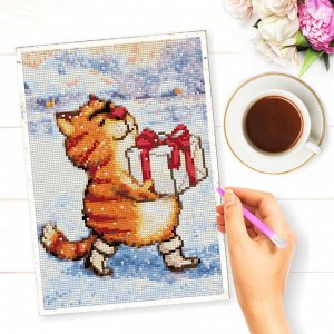 NR-171 Картина (В гости) Алмазная мозаика 29.5x20.5см, 26 цветов