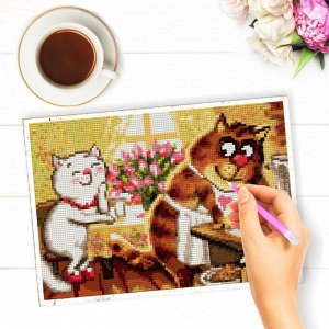 NR-172 Картина (8-е марта) Алмазная мозаика 29.5x20.5см, 30 цветов