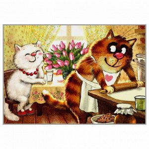 NR-172 Картина (8-е марта) Алмазная мозаика 29.5x20.5см, 30 цветов