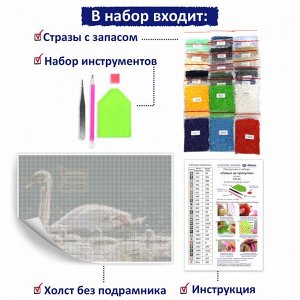 NR-46 Картина (Семья на прогулке) Алмазная мозаика 29.5x20.5см, 24 цветов