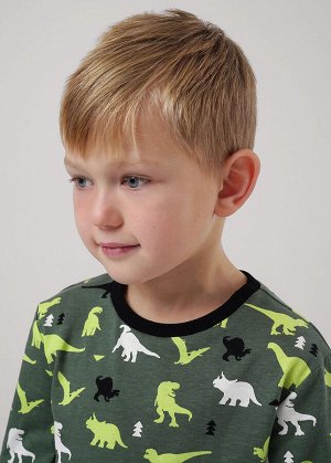 Пижама. Цвет: зелёный/св.зелёный