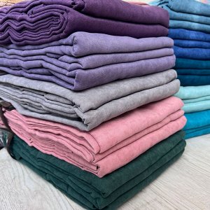Покрывало на кровать из Канваса 235*250 см Цвет V469 - Зеленый