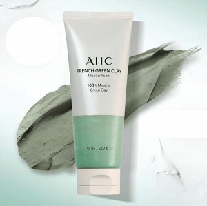 AHC French Green Clay Micellar Foam, 150ml - Мицеллярная пенка для умывания с зелёной глиной