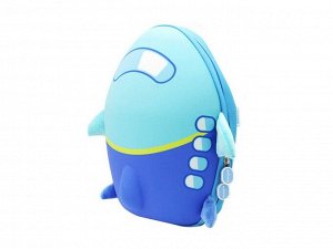 Рюкзак детский Anilove Самолет, голубой, 32 см
