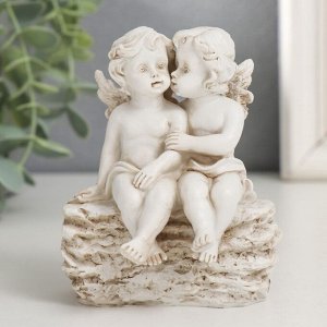 Фигурка полистоун «Ангелы на камешке», 10.5x7.5x8.5 см