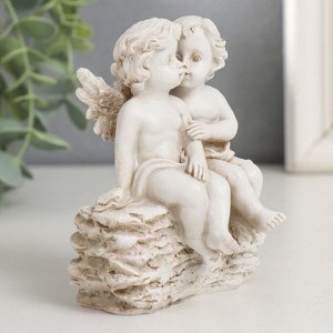 Фигурка полистоун «Ангелы на камешке», 10.5x7.5x8.5 см