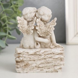 Фигурка полистоун «Ангелы на камешке», 10.5x7.5x8.5 см