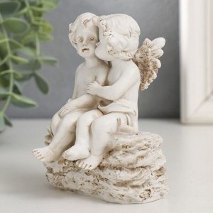 Фигурка полистоун «Ангелы на камешке», 10.5x7.5x8.5 см