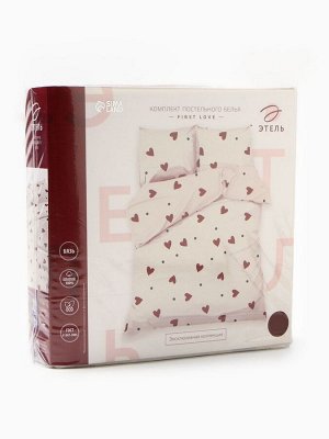 Постельное бельё "Этель" 2 сп First love 175*215 см, 200*220 см, 70*70 см -2 шт, бязь 125 г/м2, хл 100%