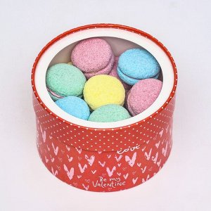 Коробка для макарун тубус с окном With love! 16x16x9 см