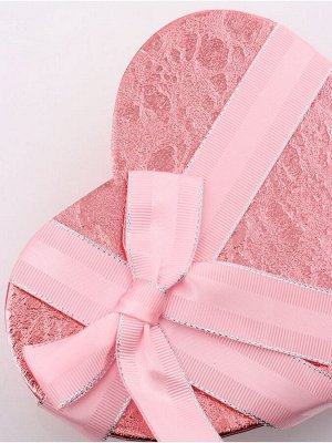 Набор подарочных коробок сердце 3 в 1, розовый, 22x20x9; 18.5x17x7.5; 16x14x6 см
