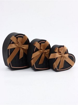 Набор подарочных коробок сердце 3 в 1, 22x20x9; 18.5x17x7.5; 1 6x14x6 см