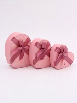 Набор подарочных коробок сердце 3 в 1, 22x20x9; 18.5x17x7.5; 1 6x14x6 см